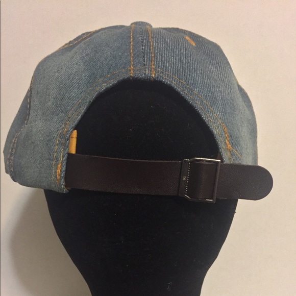 ♥️  Blue Jean Studded Baseball Cap Bling Hat - Picture 2 of 2